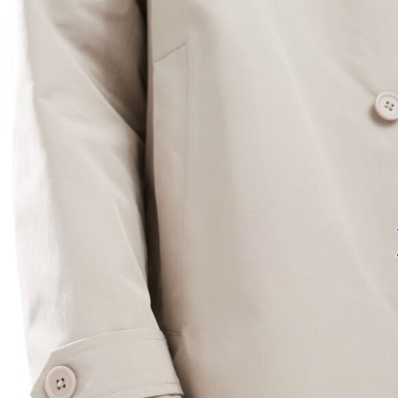 New Asos Mac Coat in Stone Colour (Large-extra large) - Picture 3 of 3
